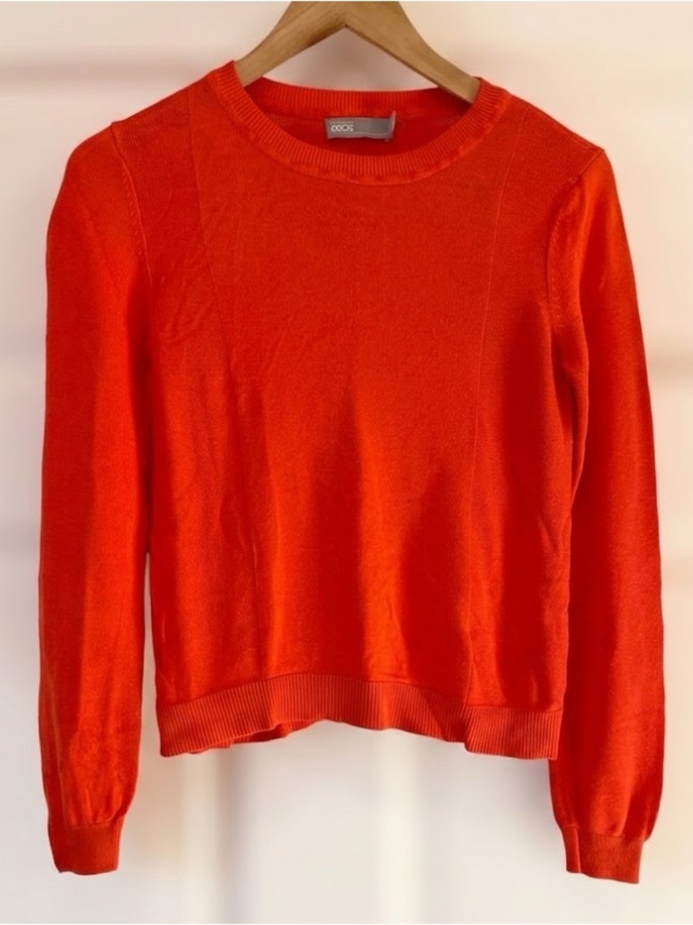 ASOS Vibrant Pumpkin Orange Pullover Sweater XS Size 2 Knit Fall Layering Top